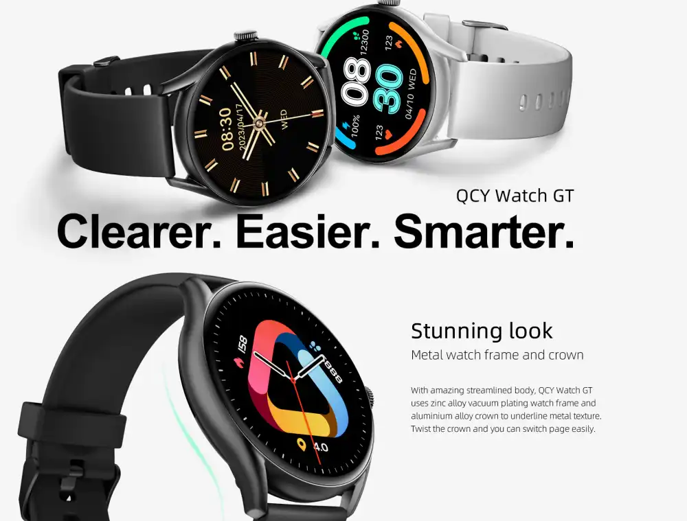 Qcy Watch Gt Smart Watch Hz Retina Amoled Display Glimmergadget