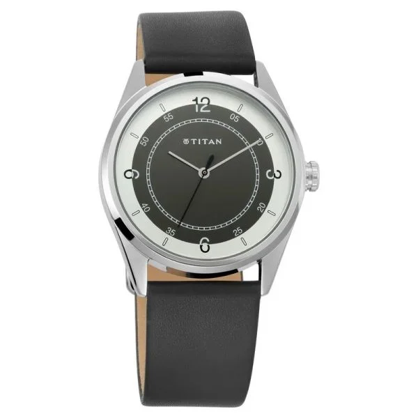 Titan Quartz Analog Multicolor Dial Leather Strap Watch