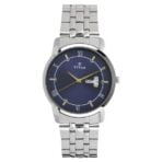 Titan Analog with Day and Date Blue Dial Stainless Steel Strap watch